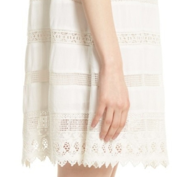 Alice + Olivia White Danna Lace Tassel Dress - Picture 6 of 7